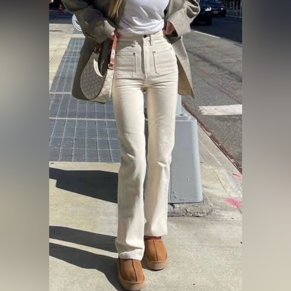 Khaite ivory jeans in great condition!